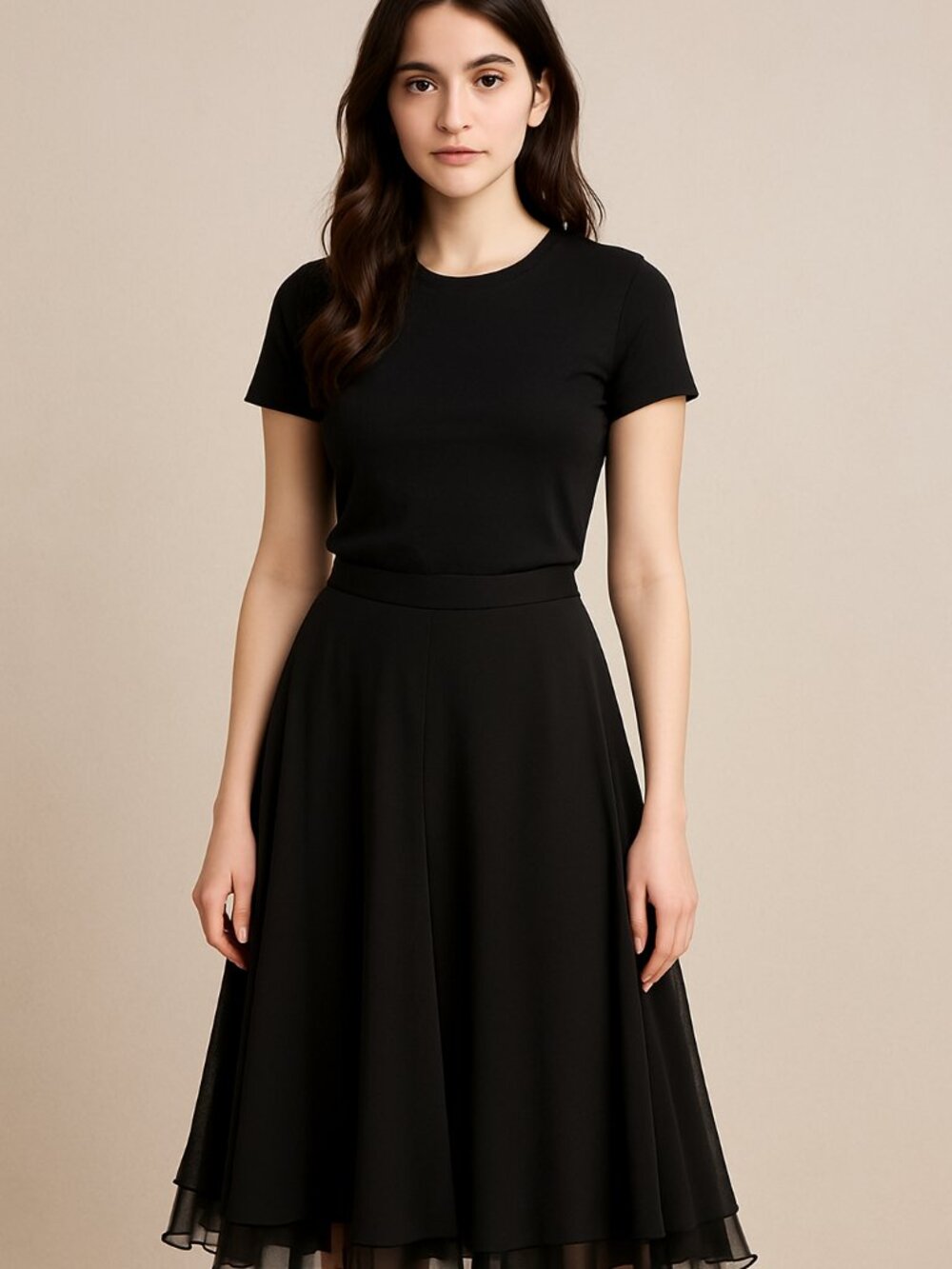 Women's Dressbarn Black Maxi Skirt Size L